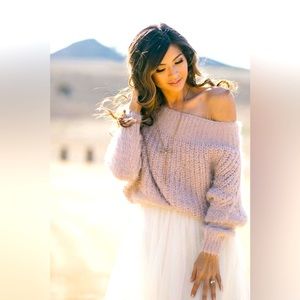 Morning Lavender Demi Eyelash Sweater